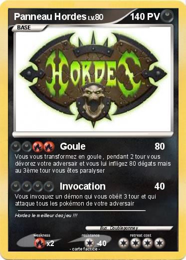 Pokemon Panneau Hordes