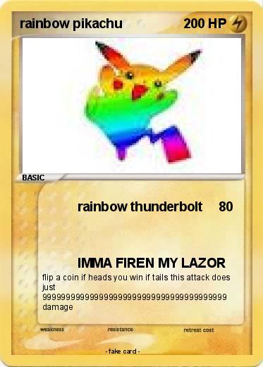 Pokemon rainbow pikachu