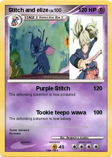Pokemon Stitch and elize