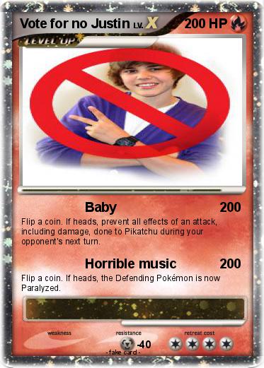 Pokemon Vote for no Justin