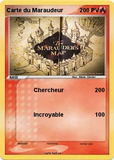 Pokemon Carte du Maraudeur