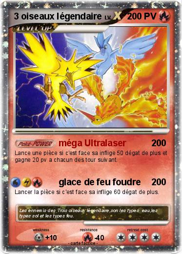 Pokemon 3 oiseaux légendaire