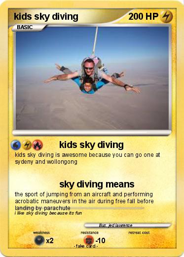 Pokemon kids sky diving