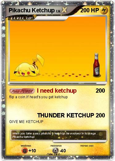 Pokemon Pikachu Ketchup