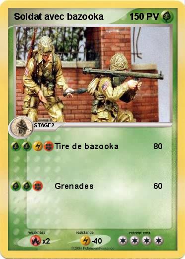 Pokemon Soldat avec bazooka