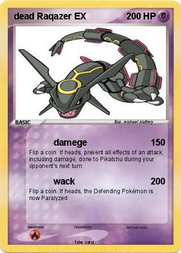 Pokemon dead Raqazer EX