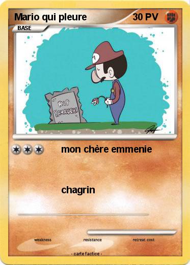Pokemon Mario qui pleure