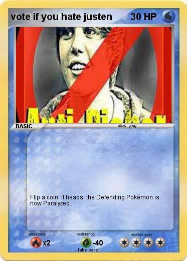 Pokemon vote if you hate justen