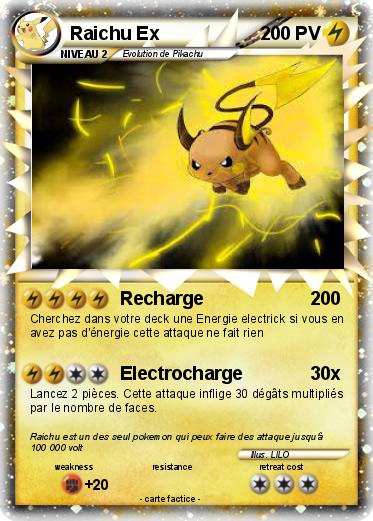 Pokemon Raichu Ex