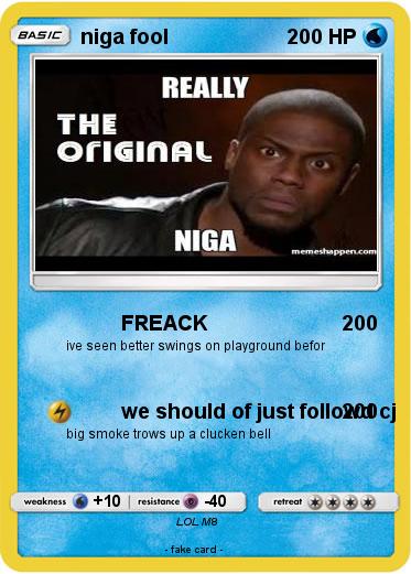 Pokemon niga fool