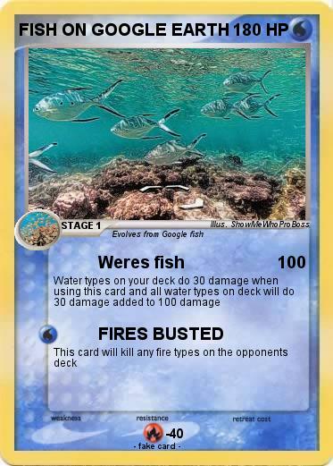 Pokemon FISH ON GOOGLE EARTH