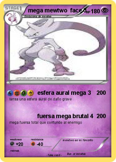 Pokemon mega mewtwo  face 3