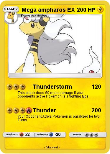 Pokemon Mega ampharos EX