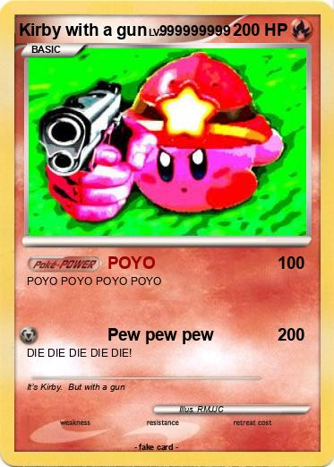 Pokemon Kirby with a gun