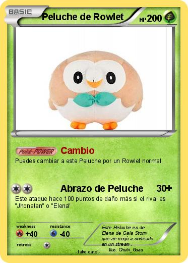 Pokemon Peluche de Rowlet