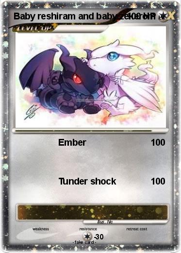 Pokemon Baby reshiram and baby zekerom