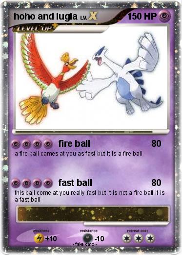 Pokemon hoho and lugia