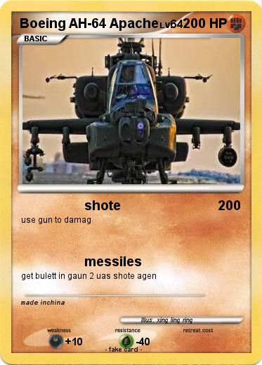 Pokemon Boeing AH-64 Apache