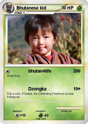 Pokemon Bhutanese kid