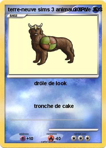 Pokemon terre-neuve sims 3 animaux & cie 3DS