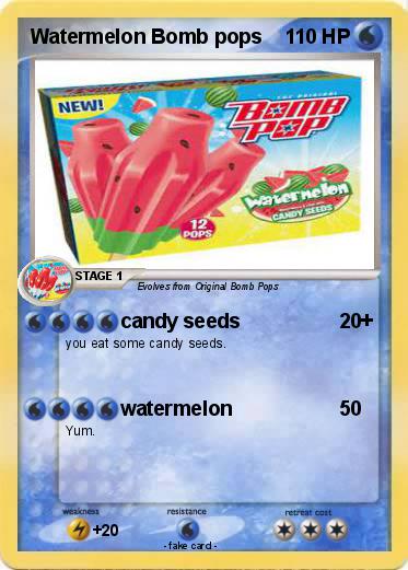 Pokemon Watermelon Bomb pops