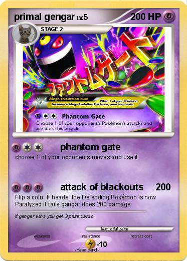 Pokemon primal gengar