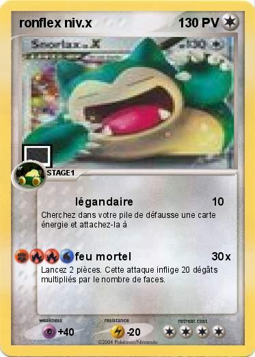 Pokemon ronflex niv.x