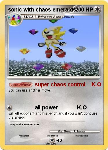 Pokemon sonic with chaos emeralds