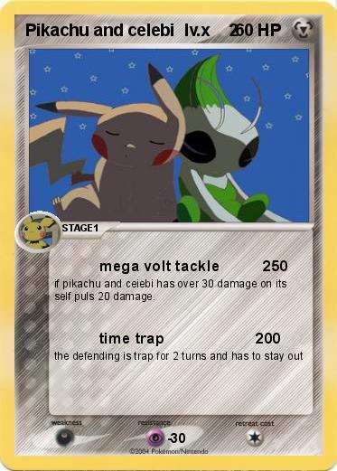 Pokemon Pikachu and celebi  lv.x    2
