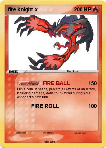 Pokemon fire knight x