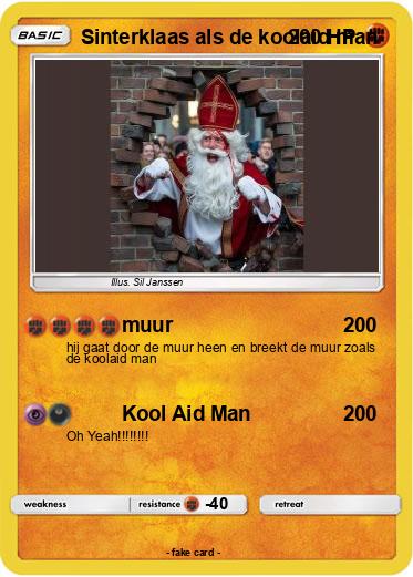 Pokemon Sinterklaas als de koolaid man