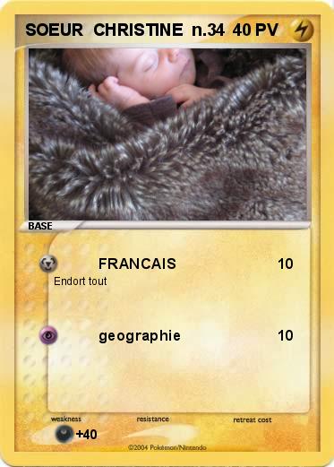 Pokemon SOEUR  CHRISTINE  n.34