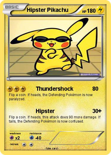 Pokemon Hipster Pikachu