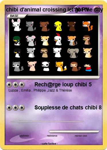 Pokemon chibi d'animal croissing let'got the city