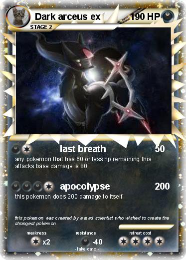 Pokemon Dark arceus ex