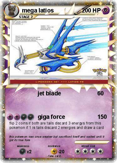Pokémon mega latios - jet blade - My Pokemon Card