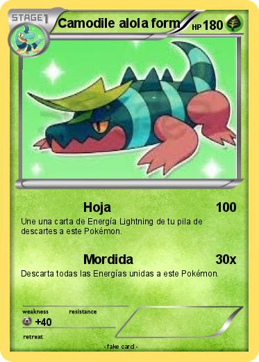 Pokemon Camodile alola form
