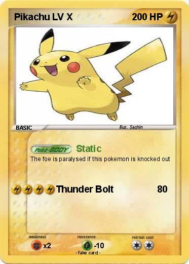 Pokemon Pikachu LV X