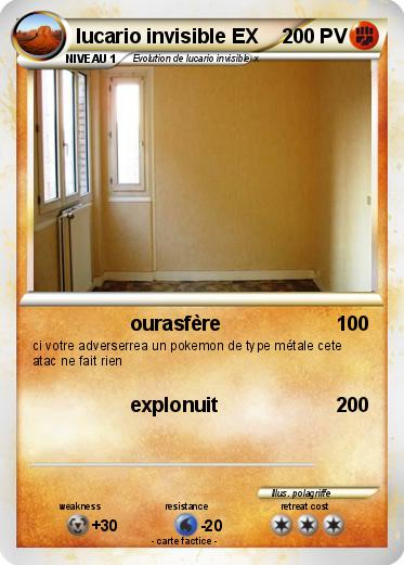 Pokemon lucario invisible EX