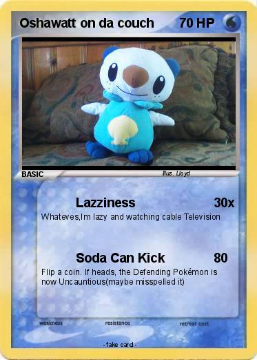 Pokemon Oshawatt on da couch