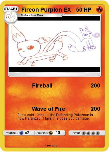 Pokemon Fireon Purplon EX