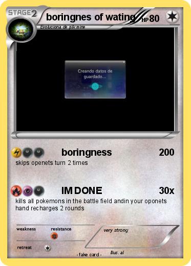 Pokemon boringnes of wating