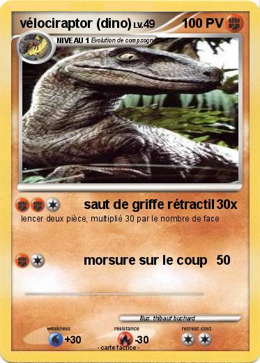 Pokemon vélociraptor (dino)