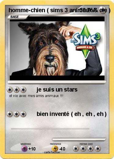 Pokemon homme-chien ( sims 3 animaux & cie )