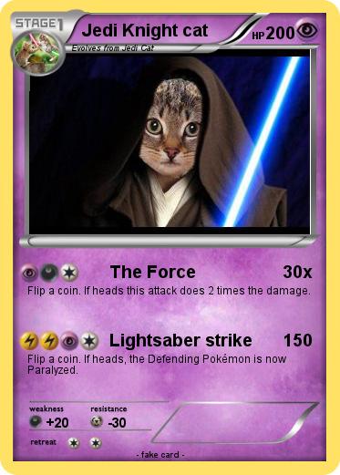 Pokemon Jedi Knight cat