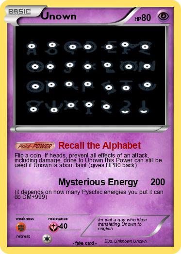 Pokemon Unown