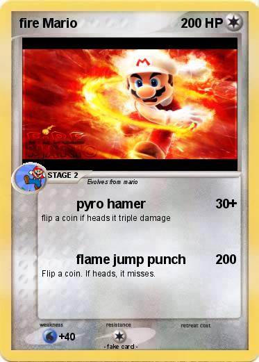 Pokemon fire Mario