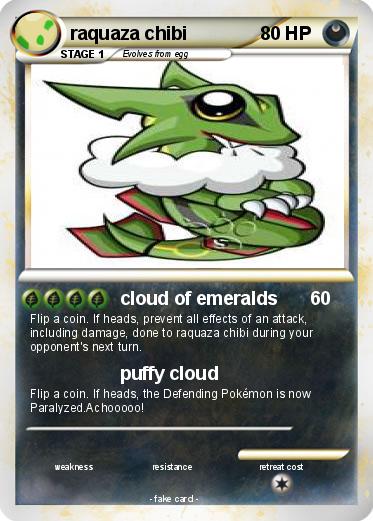 Pokemon raquaza chibi