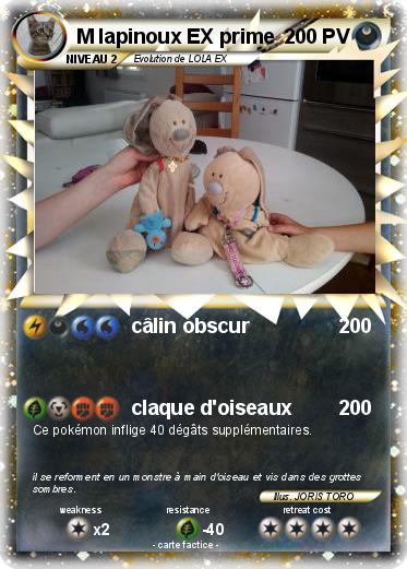 Pokemon M lapinoux EX prime