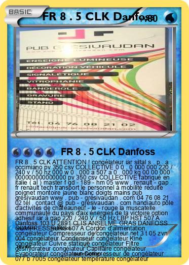 Pokemon FR 8 . 5 CLK Danfoss